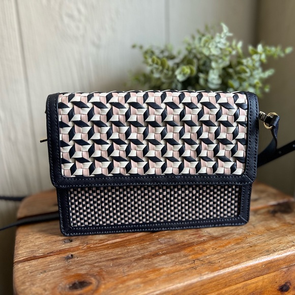 Tory Burch Bags Tory Burch Tri Color Woven Leather Robinson